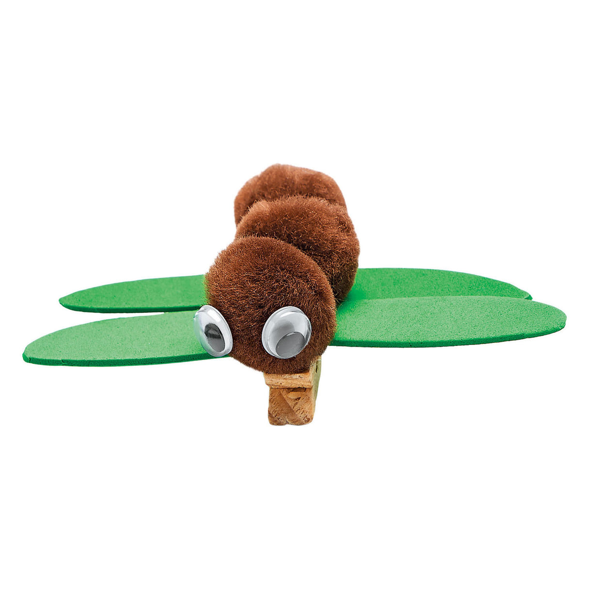 Obarvane pom poms bruin, 100..