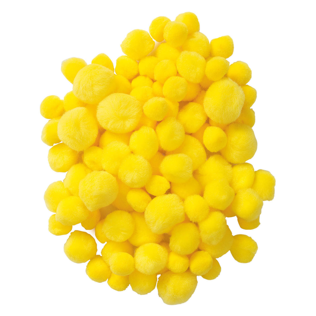 Barvne barve - pom poms Geel, 100th.