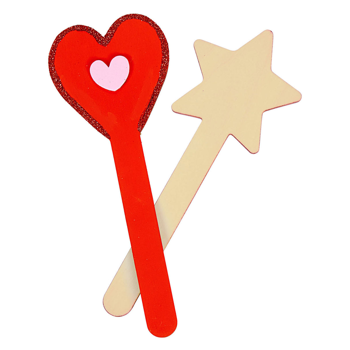 Colorations DIY wooden stick shapes 4 designs, 20st.