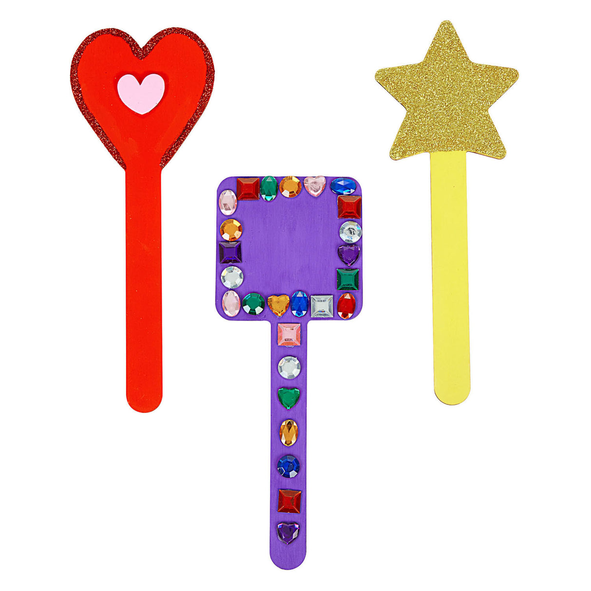 Colorations DIY wooden stick shapes 4 designs, 20st.