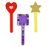 Colorations DIY wooden stick shapes 4 designs, 20st.