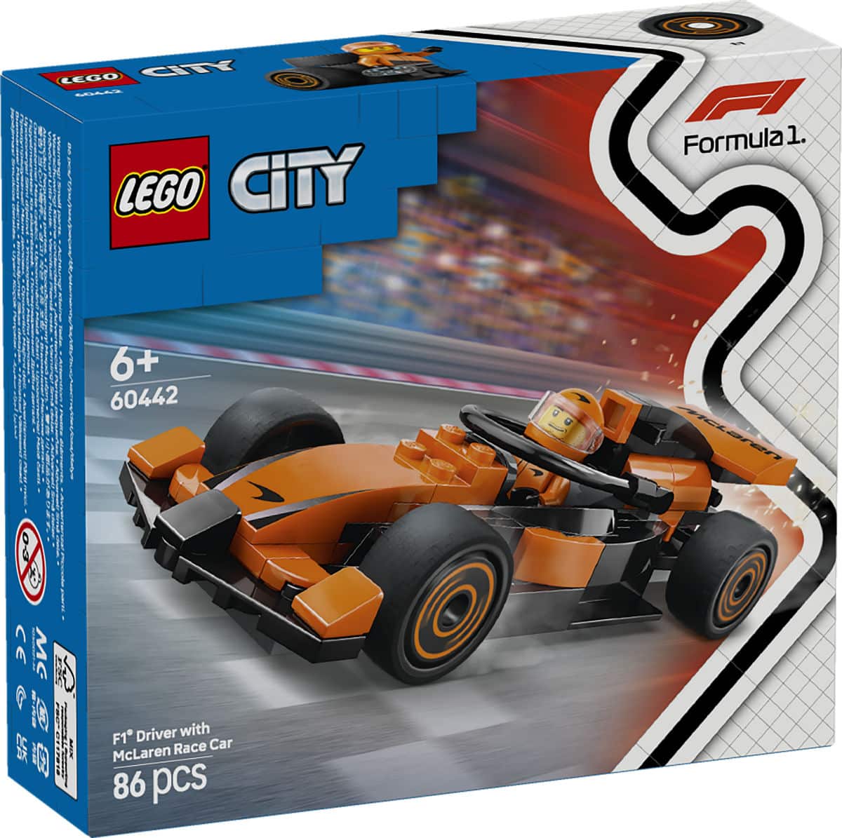 LEGO CITY F1 s MC Laren Racing Car With Driver - 60442