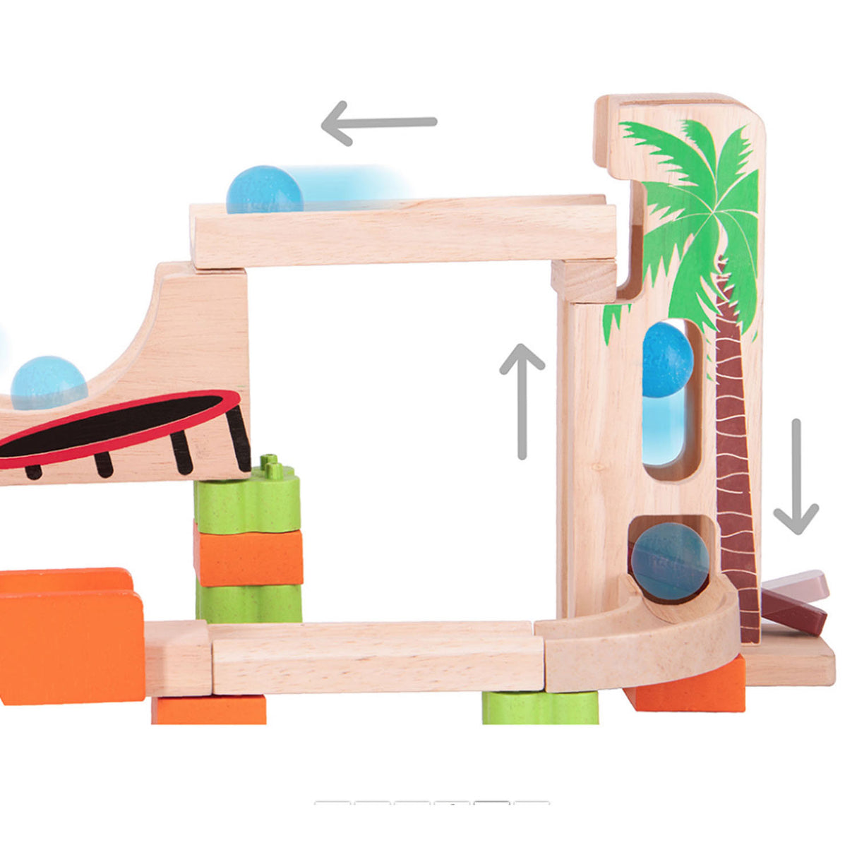 Wonderworld Wooden marble track Flip-up track