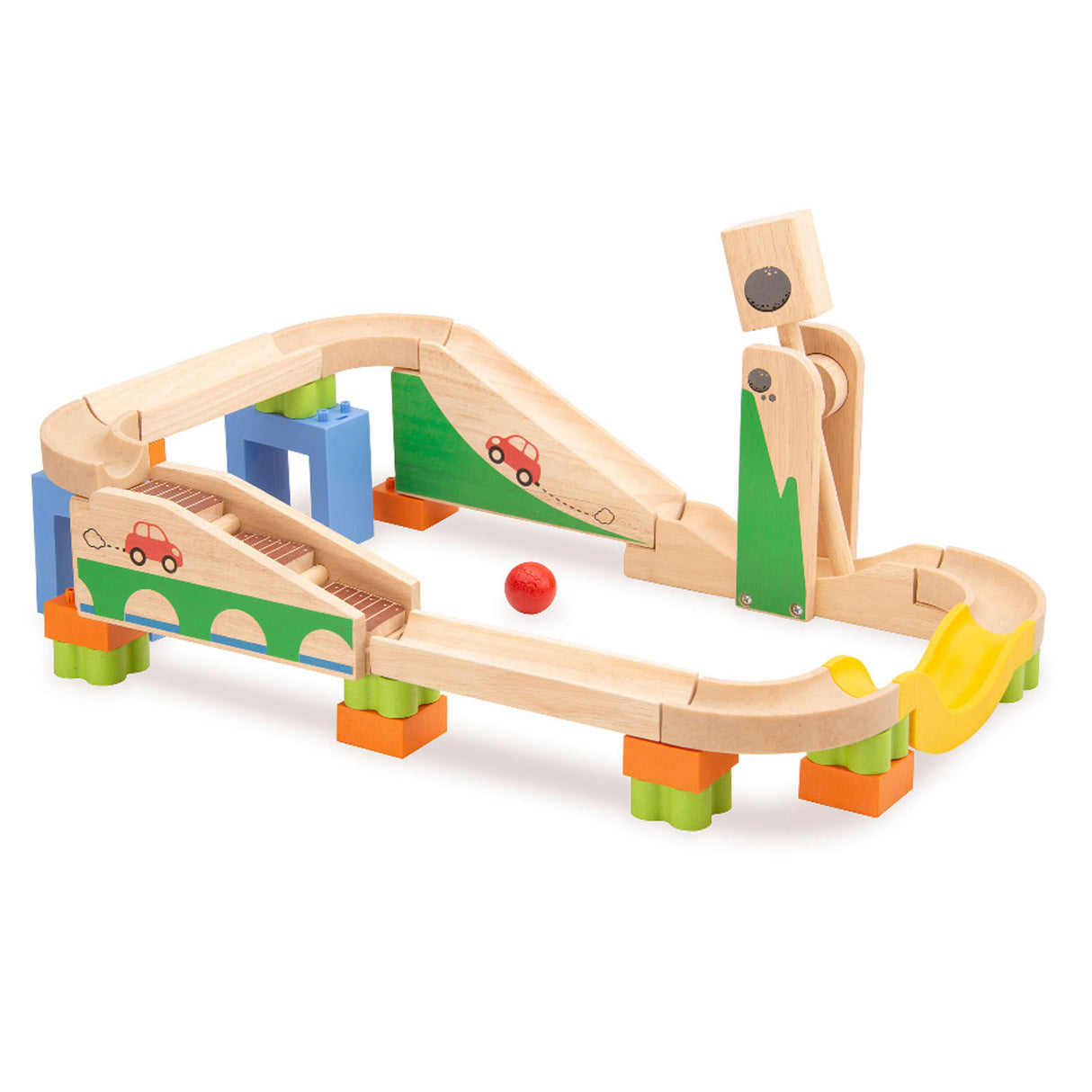 Wonderworld wooden marble track Boost-up track
