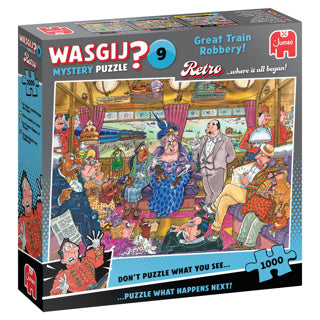 Hvepsende puslespil retro det store tog røveri 1000 stykker