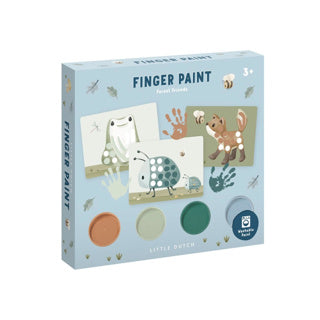 Little Dutch Finger Paint Set Forest Friends Green 14 Paps