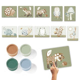 Little Dutch Finger Paint Set Forest Friends Green 14 Paps