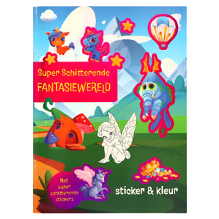 Luxe stickerboek met glitterstickers dieren