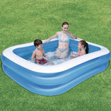 Bestwung schwammen Pool rechteckeg 211x132x46 cm blo