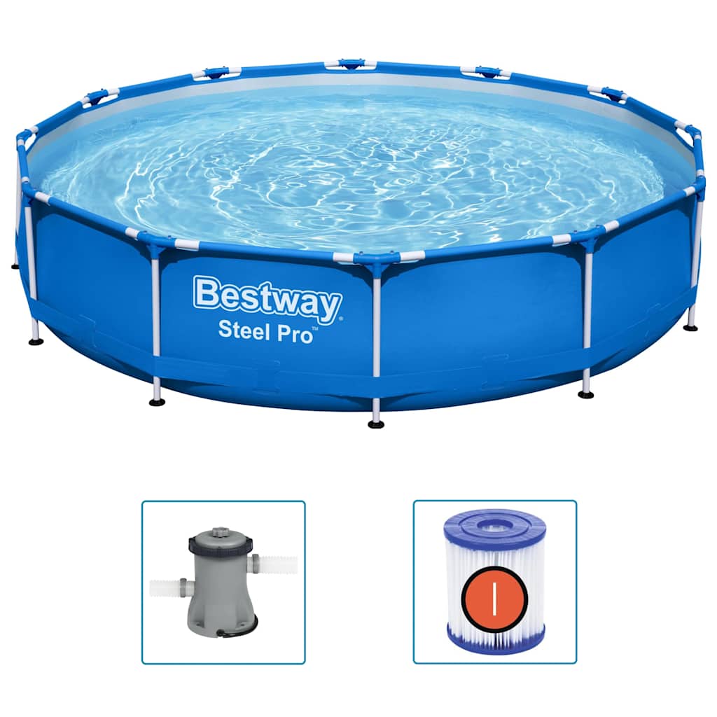 Bestwung schwammen Pool Stol Pro Set ronderëm 366