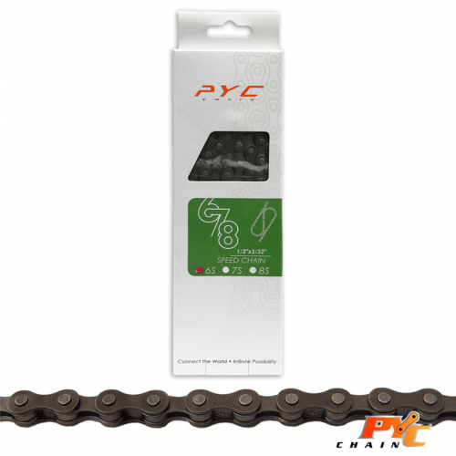 PYC -Fahrradkette 7V 116 Links 1 2x3 32 Shimano langlebig