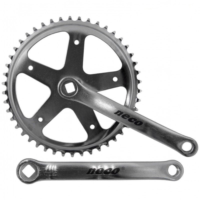 Neco Crankset 46 Tands Spieloos 1 2x1 8 Jekleni krom 170 mm