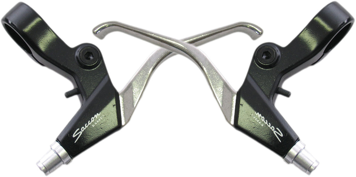 Saccon stel remgrepen zwart alu v-brake l321a5l3poc