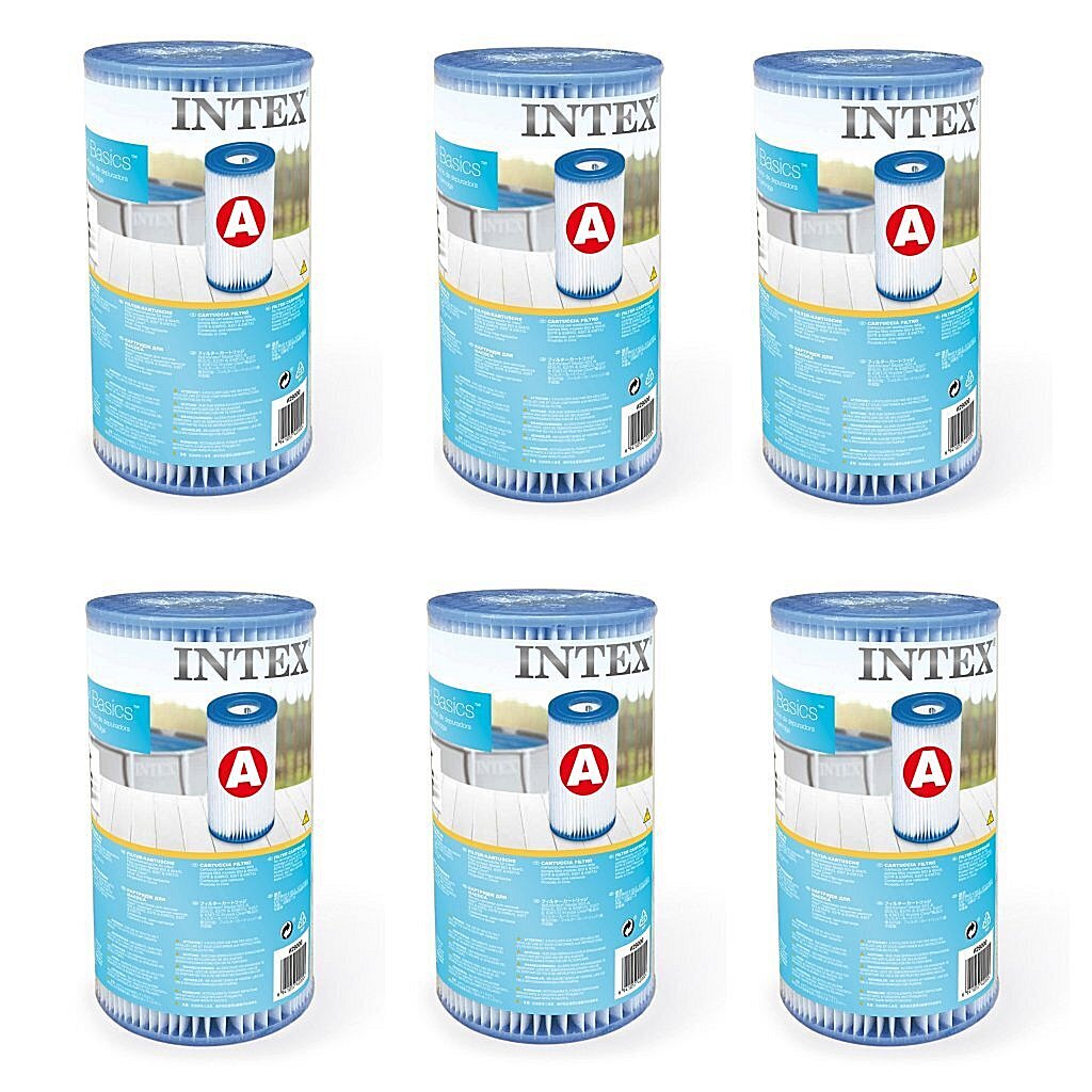 Cartucho de filtro Intex 29000 Tipo A 6 piezas para la piscina 244 305 366 cm