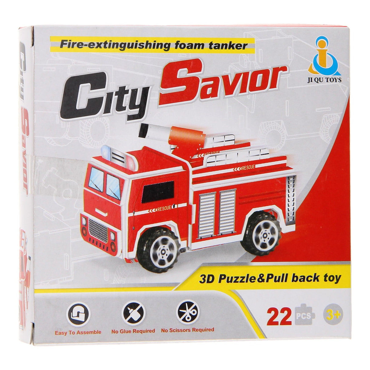 3d puslespil brandbil