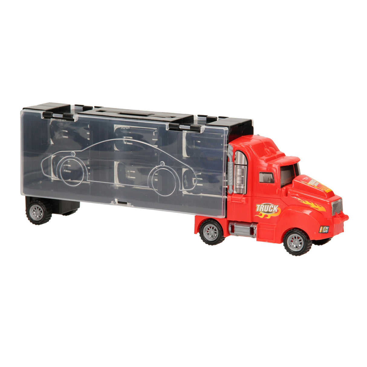 Speichern Sie den Autotransporter rot