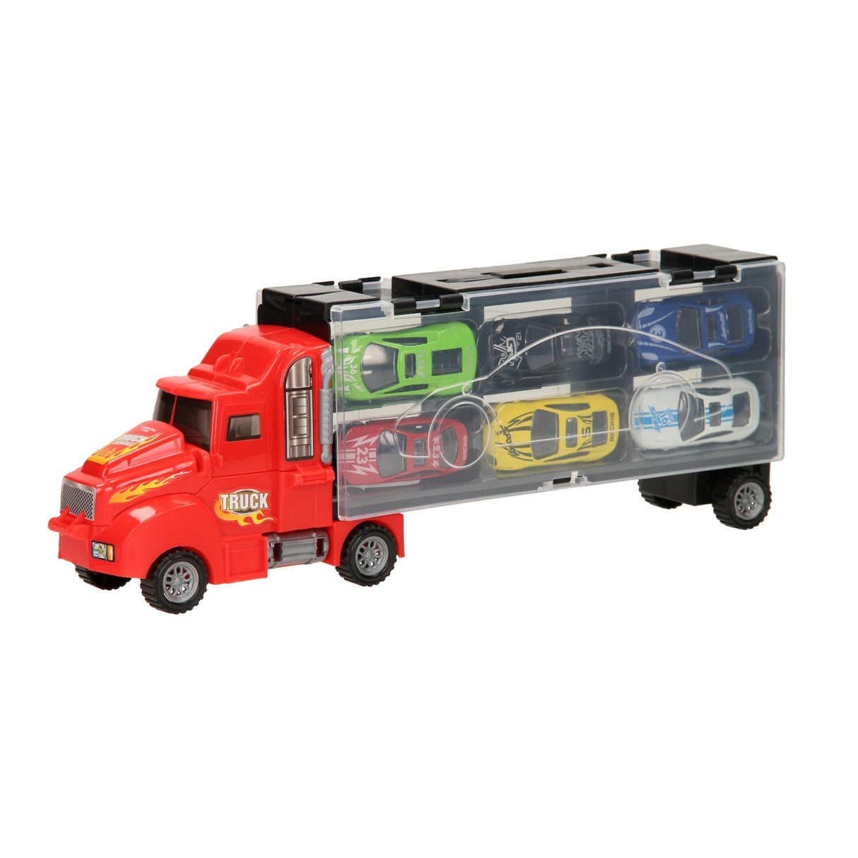 Speichern Sie den Autotransporter rot