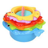 Stack of bath cups animals 6dlg.