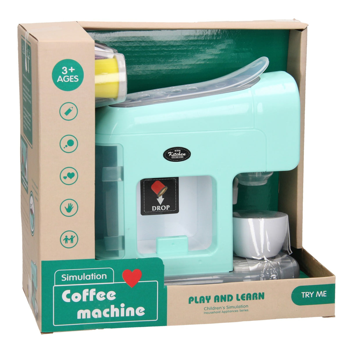 Speelgoed koffiemachine met cups