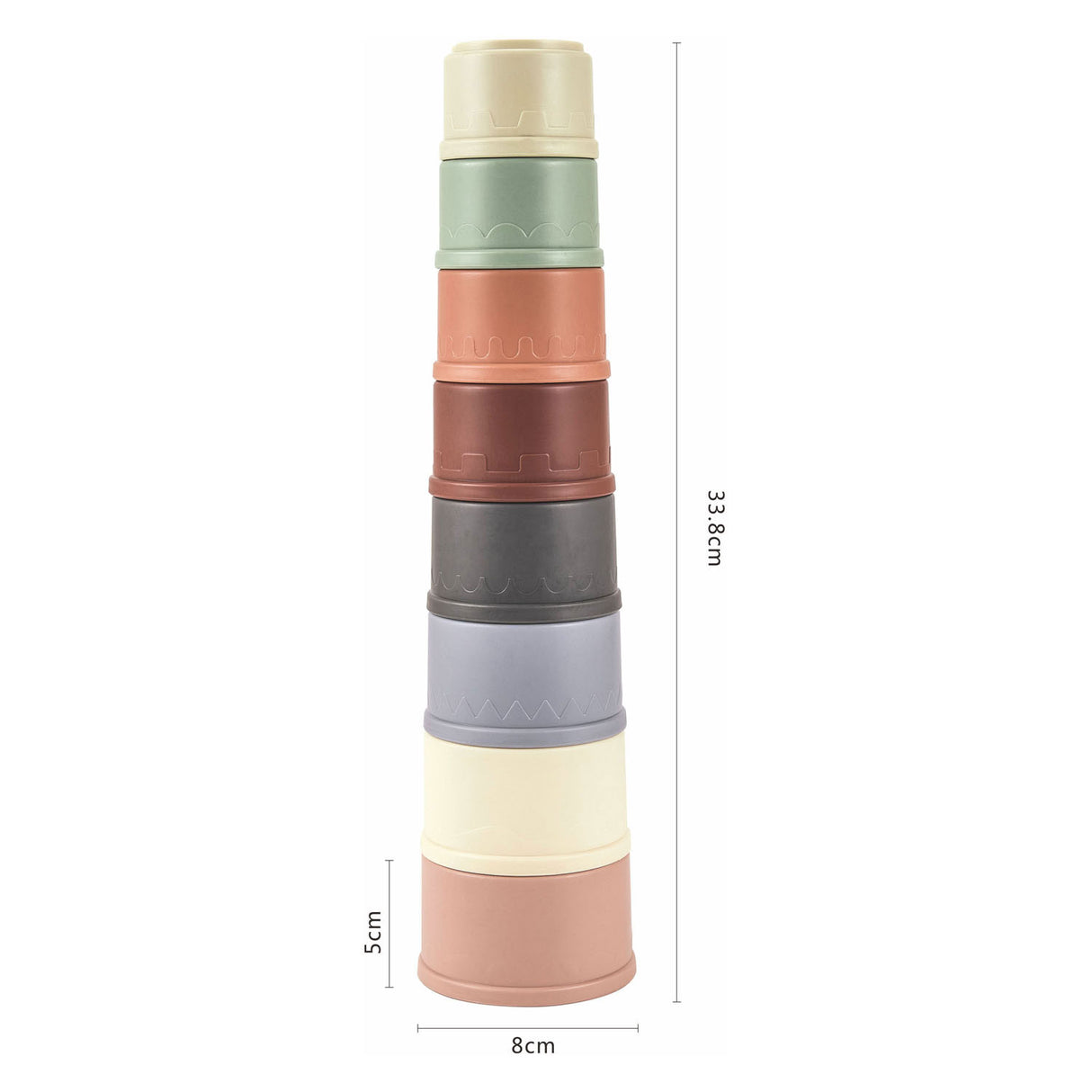 Stack tower Pastel, 8dlg.