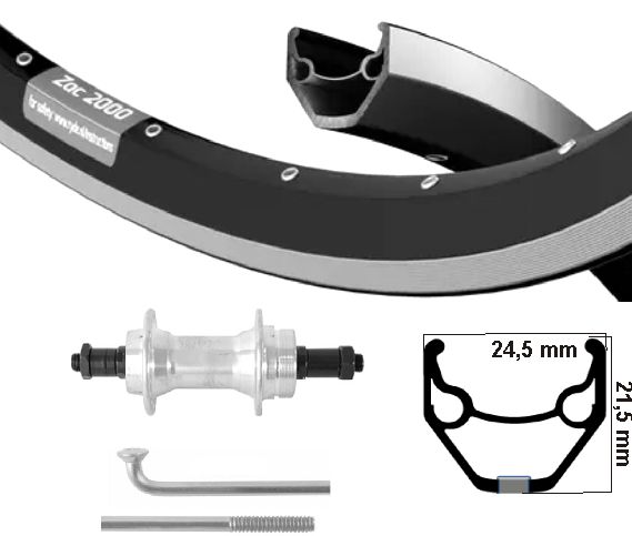 KGS Zadní kolo 28 palců (622) Zac 2000 Black Freewheel Výpadky