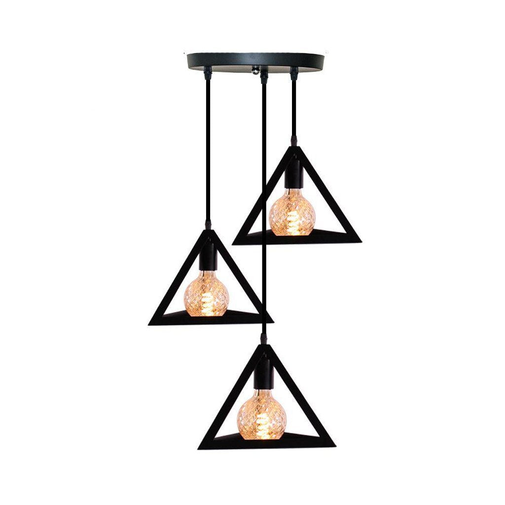 Homestyle Pro MK022-B przemysłowe piramidy wiszące lampy czarne metal