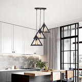 Homestyle Pro MK022-B przemysłowe piramidy wiszące lampy czarne metal
