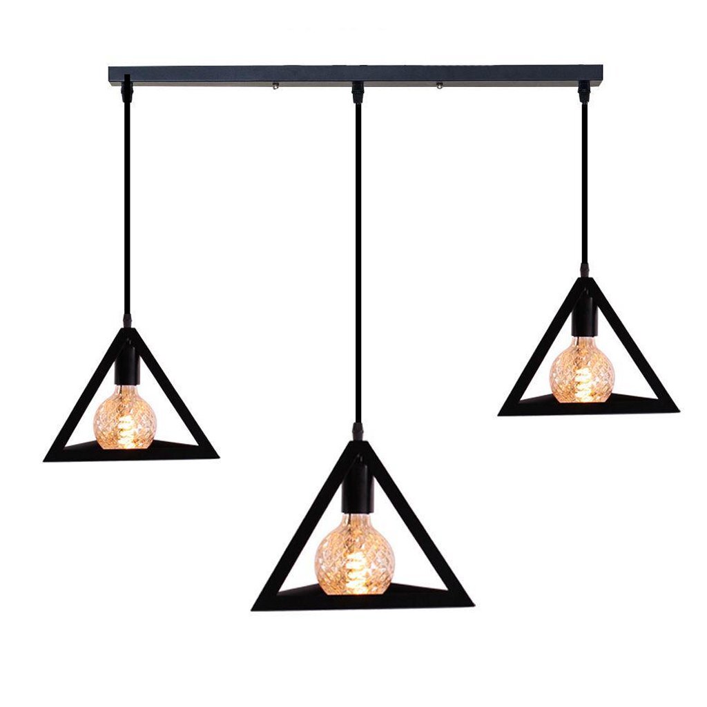 Homestyle Pro MK018-B przemysłowe piramidy wiszące lampy czarne metal
