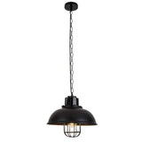 Homestyle Pro MK107-BB Průmyslová závěsná lampa 33x26 cm Černý kov