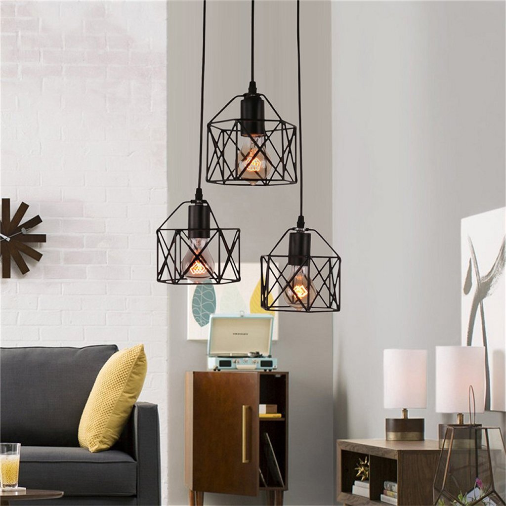 Homestyle Pro MK019-B Průmyslové závěsné lampy Černý kov