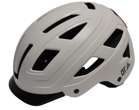 Qtcychectech QT Cycle Tech Helmet Urban Style White Størrelse M 55-58 cm 2810392