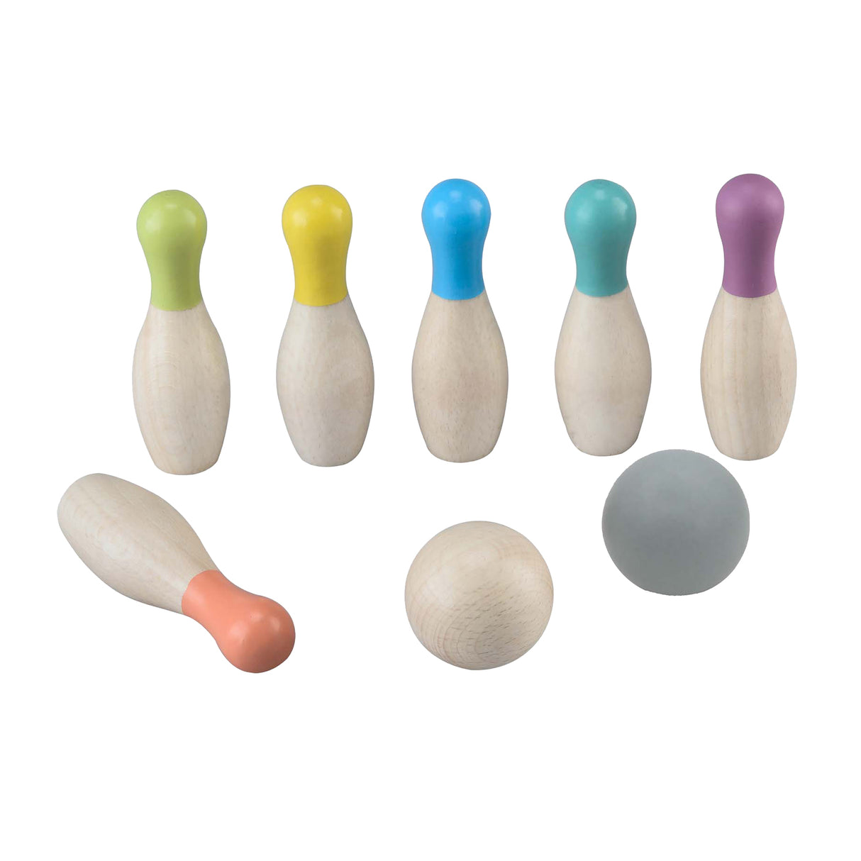 Set di bowling per bambini in legno - luminoso