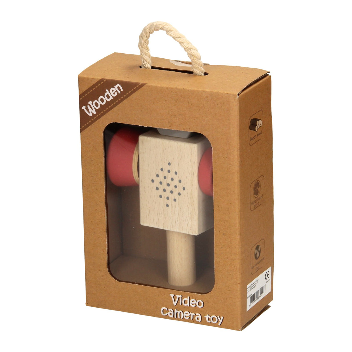Videocamera in legno - rosso