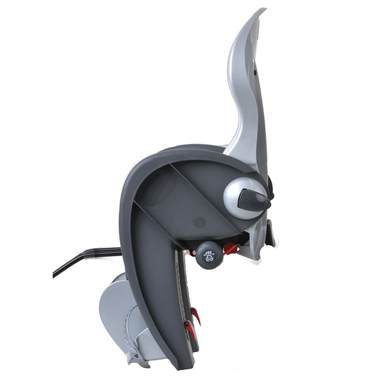 Polisport Child Seat dietro Wallaby-Evo Deluxe Grigio scuro Silver con gruppo di telaio (FF)
