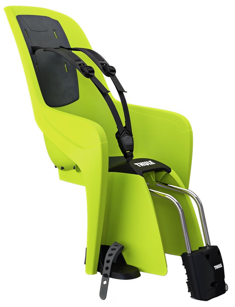 Thule child seat behind Ride Along Lite for frame confirmation - Zen Lime