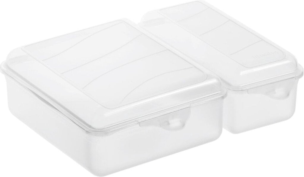 Rotho Twin Lunchbox 1.05+0.55L transparent