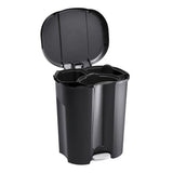 Rotho Trio Waste Bucket 10L + 2x15L Black