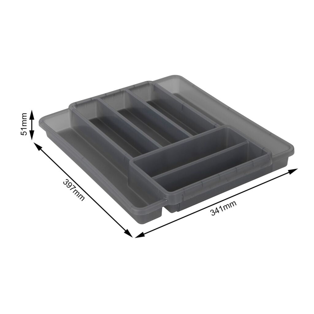 Rotho Domino Posate Box 7 soggetti antracite