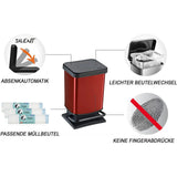 Rotho Paso Pedal bin 20l red metallic
