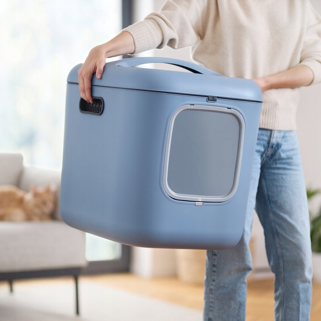 Rotho mypet biala xl kattenbak 61.4x49.2x57.6 cm blauw