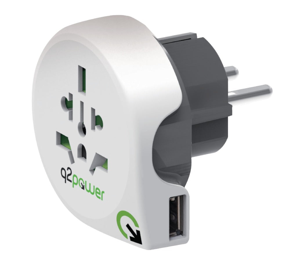 Q2 Kraaft 1.100110 Rees Adapter World-an-Europa USB Cunding