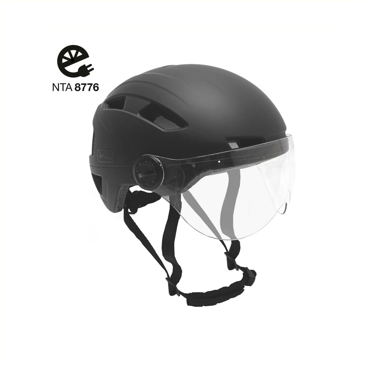 Hjelm visir 59-61 cm Matte sort størrelse L