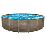 Summer waves zwembad elite frame 549 x 132 cm dark triple basketweave + filterpomp