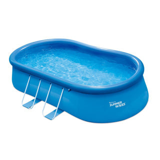 Summer waves zwembad quick set oval 457 x 305 x 107 cm + filterpomp
