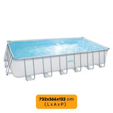 Summer waves zwembad elite rectangular frame 732 x 366 x 132 cm + zandfilterpomp