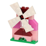 Building Blocks 3in1 rosa - mulino a vento, granchio, auto da corsa, 61dlg.
