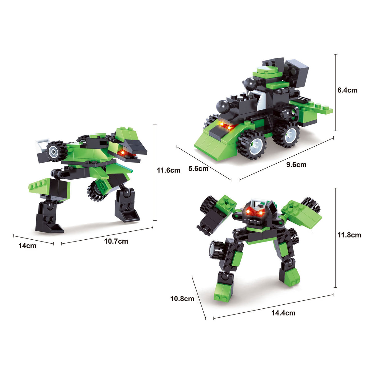 Titans Roboter bauen Blockgebai Beamten 3 an 1