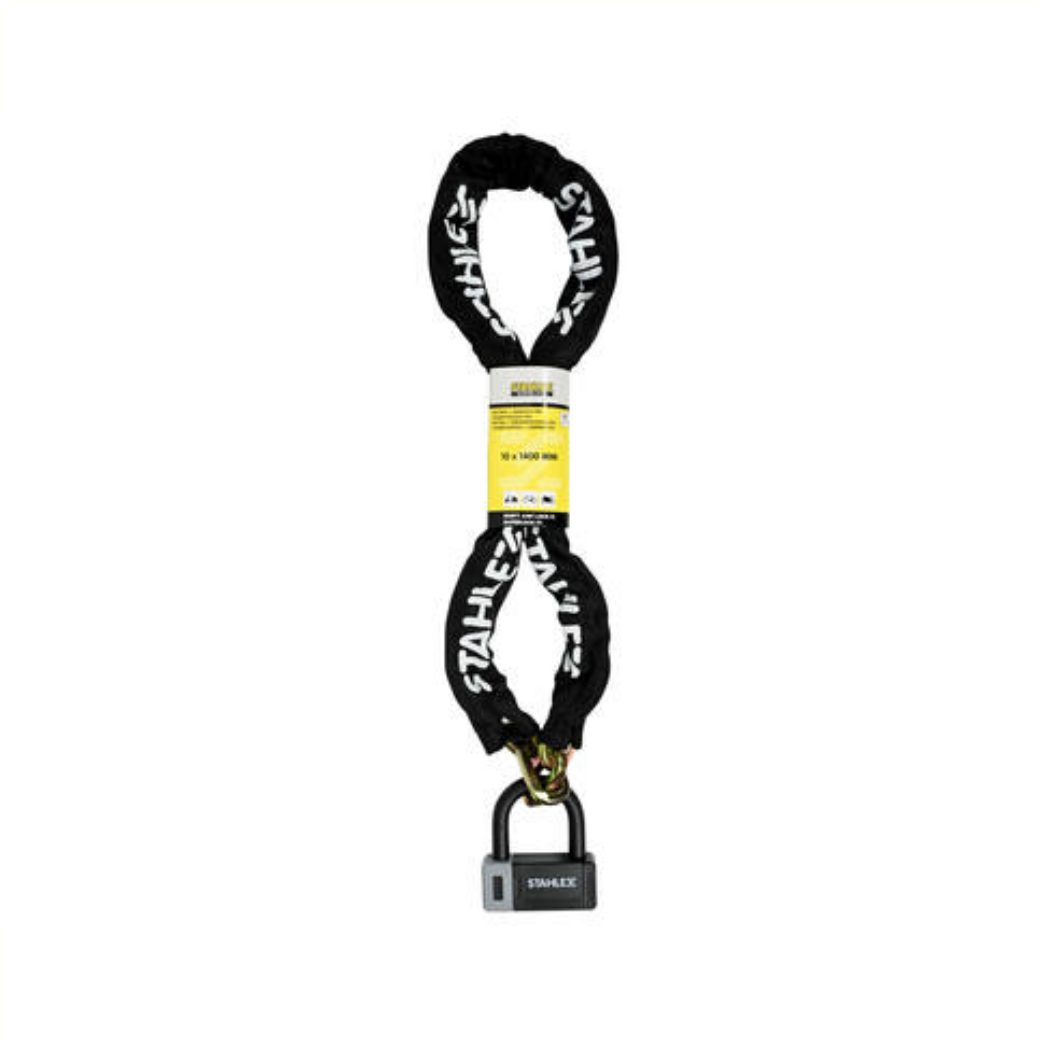 STAHLEX CHEAM LOCK 595 con lucchetto, nero 10x1400 mm