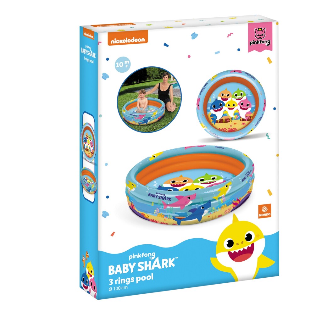 Mondo Baby Shark 3-Rings Pływający basen 100 cm