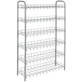 MetalTex Shoe Rack 6-vrstvá bota 6 stříbrná šedá